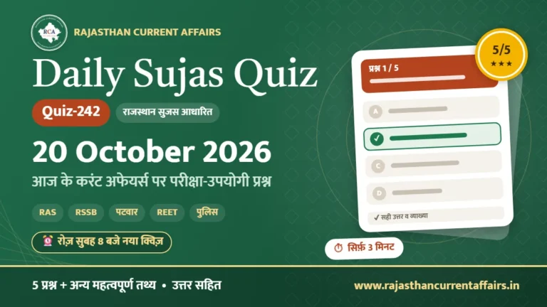 Daily Sujas Quiz-242 : 20 October 2026