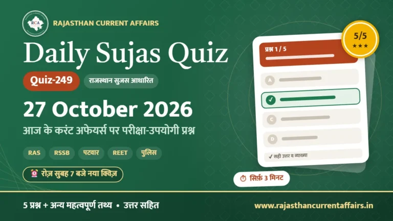 Daily Sujas Quiz-249 : 27 October 2026